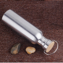 Load image into Gallery viewer, 750ML Wide Mouth Stainless Steel Water Bottle With Handle Carry Outdoor  Bicycle Travel Sport Water Bottles Flasks Tumblers