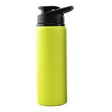 Load image into Gallery viewer, 700 ml Single-deck Wide Mouth Water Bottle Stainless Steel Body Plastic Lid with Hook Matte Surface Portable Tumbler For Outdoor