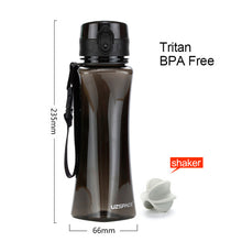 Load image into Gallery viewer, New UZSPACE 350ml 500ML Sports Water Bottles Tritan Protein shaker Portable leakproof outdoor plastic My Drink bottle for water