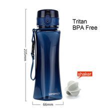 Load image into Gallery viewer, New UZSPACE 350ml 500ML Sports Water Bottles Tritan Protein shaker Portable leakproof outdoor plastic My Drink bottle for water