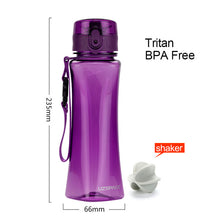 Load image into Gallery viewer, New UZSPACE 350ml 500ML Sports Water Bottles Tritan Protein shaker Portable leakproof outdoor plastic My Drink bottle for water