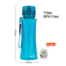 Load image into Gallery viewer, New UZSPACE 350ml 500ML Sports Water Bottles Tritan Protein shaker Portable leakproof outdoor plastic My Drink bottle for water