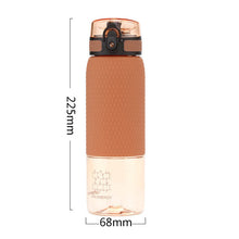 Load image into Gallery viewer, UZSPACE 350ml/500ml Fruit Tea Water Bottle Silicone Case Portable Fashion Plastic Outdoor Sports My Drink Water Bottle BPA Free