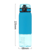 Load image into Gallery viewer, UZSPACE 350ml/500ml Fruit Tea Water Bottle Silicone Case Portable Fashion Plastic Outdoor Sports My Drink Water Bottle BPA Free