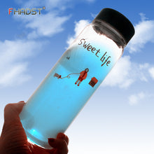Load image into Gallery viewer, 500ML 4 Abstract Character Style New Water Bottle Sport Leak Proof Glass kettle Fashion Travel Drink Bottle Outdoor Best Gift