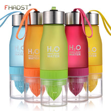 Load image into Gallery viewer, 650ml Bottle H20 plastic Fruit bottle Drink Outdoor Sports Juice Lemon Portable Bike Travel Water Bottle Summer Sports Bottles