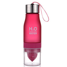 Load image into Gallery viewer, 650ml Bottle H20 plastic Fruit bottle Drink Outdoor Sports Juice Lemon Portable Bike Travel Water Bottle Summer Sports Bottles