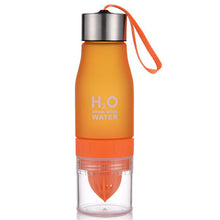Load image into Gallery viewer, 650ml Bottle H20 plastic Fruit bottle Drink Outdoor Sports Juice Lemon Portable Bike Travel Water Bottle Summer Sports Bottles